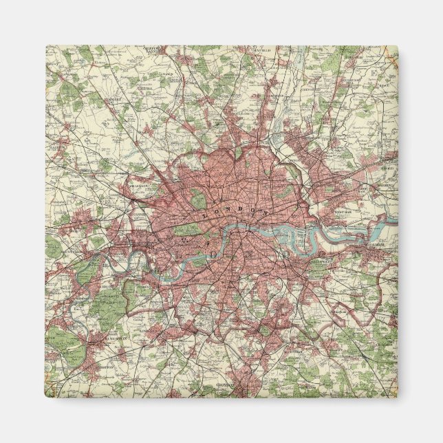 Íman Mapa da Região de Londres (Frente)