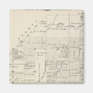Íman Mapa da Seção do Condado de Tulare T17S R21E