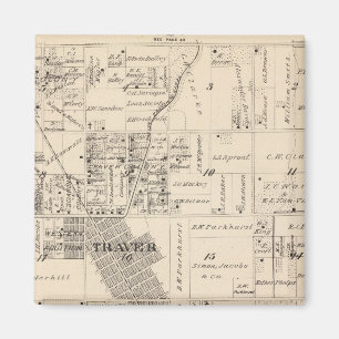 Íman Mapa da Seção do Condado de Tulare T17S R23E