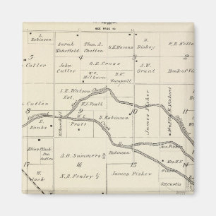 Íman Mapa da Seção do Condado de Tulare T17S R25E