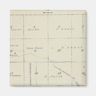 Íman Mapa da Seção do Condado de Tulare T21S R22E