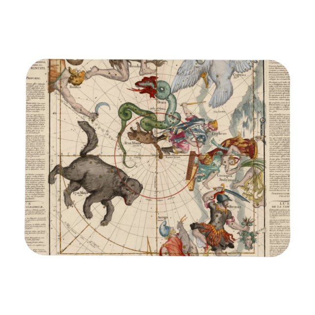 Íman Mapa da Vintagem do Polo Norte (Horizontal)