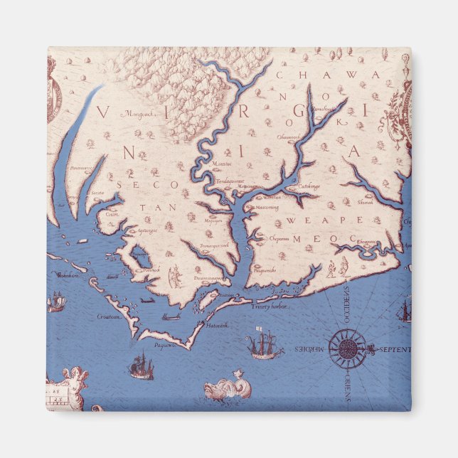 Íman Mapa da Virgínia (Frente)