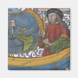 Íman Mapa das Américas com o Explorer Amerigo Vespucci
