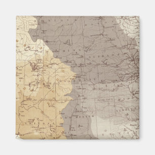 Íman Mapa das áreas de drenagem dos EUA