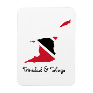 Íman Mapa das Bandeiras de Trinidad e Tobago