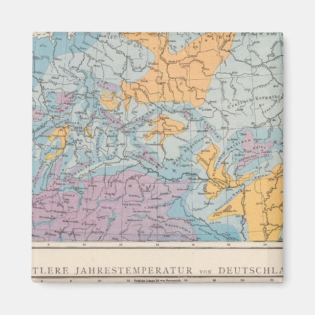 Íman Mapa das chuvas na Alemanha (Frente)