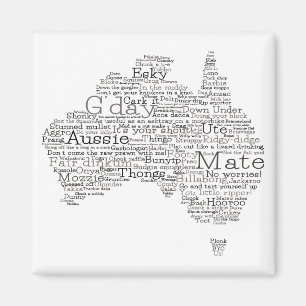 Íman Mapa das gírias australianas da edição especial