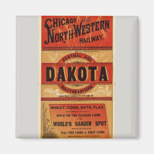 Íman Mapa das Linhas Ferroviárias de Chicago e Northwe