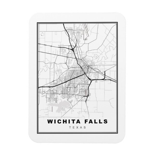 Íman Mapa das paredes do Wichita (Vertical)