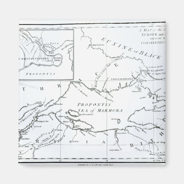Íman Mapa das partes da Europa e da Ásia (Frente)