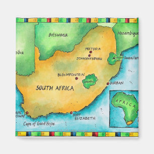 Íman Mapa de África do Sul