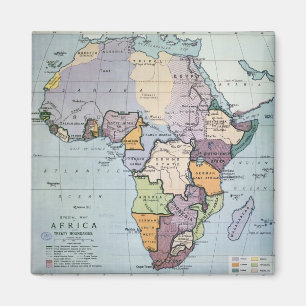 Íman Mapa de África que mostra os limites do Tratado,
