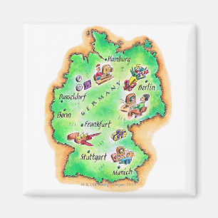 Íman Mapa de Alemanha