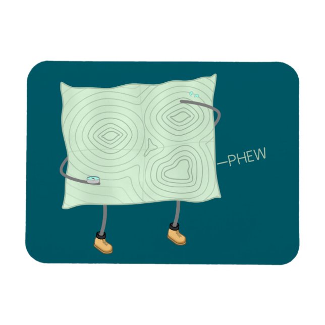 Íman Mapa de alivios - (Horizontal)