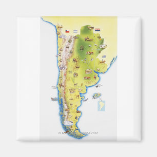Íman Mapa de Ámérica do Sul