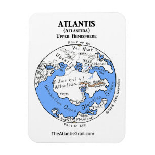 Íman Mapa de Atlantis - hemisfério superior - ímã 1
