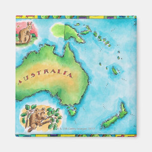 Íman Mapa de Austrália