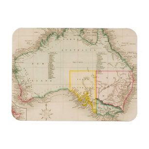 Íman Mapa de Austrália & de Nova Zelândia