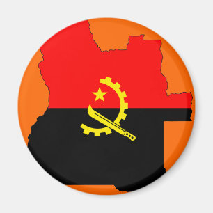 Íman Mapa de bandeira de Angola