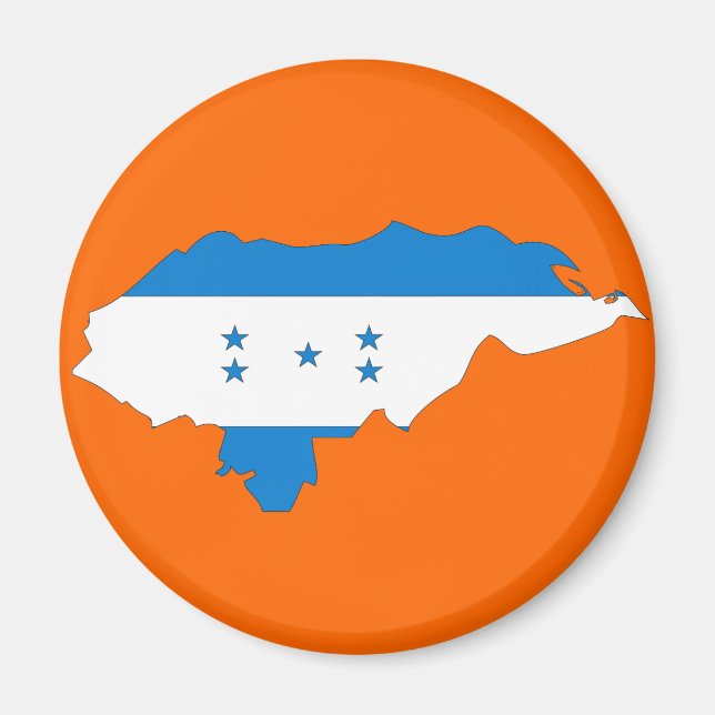 Íman Mapa de bandeira de Honduras (Frente)