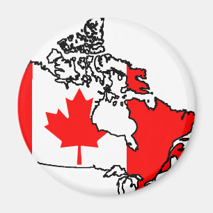 Íman mapa de bandeira do Canadá