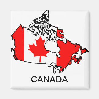 Íman mapa de bandeira do Canadá