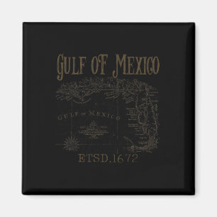 Íman Mapa De Bandeiras Do Golfo Do México, Funny Améric