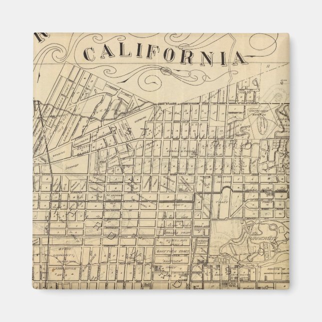 Íman Mapa de Berkeley, Califórnia (Frente)