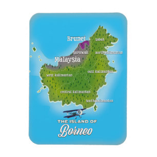 Íman Mapa de Bornéu