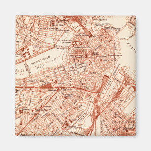 Íman Mapa de Boston do vintage