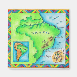 Íman Mapa de Brasil