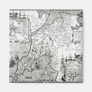 Íman Mapa de Caernarvon, 1616