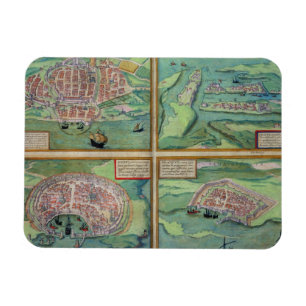 Íman Mapa de Calais, de Malta, de Rodes, e de