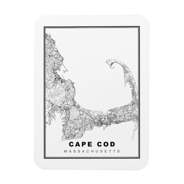 Íman Mapa de Cape Cod (Vertical)