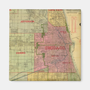 Íman Mapa de Chicago e arredores de Blanchard