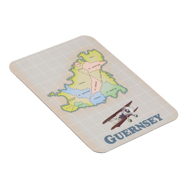 Íman Mapa de colheita de Guernsey (Lado Direito)
