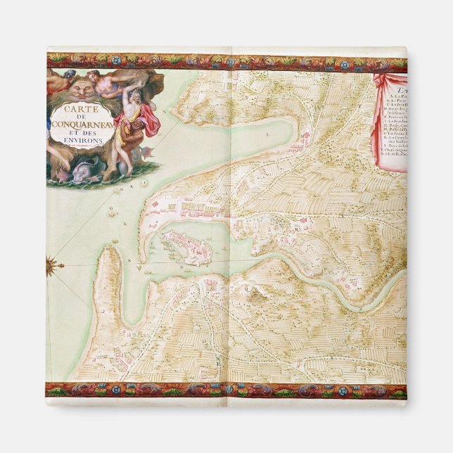 Íman Mapa de Concarneau (Frente)