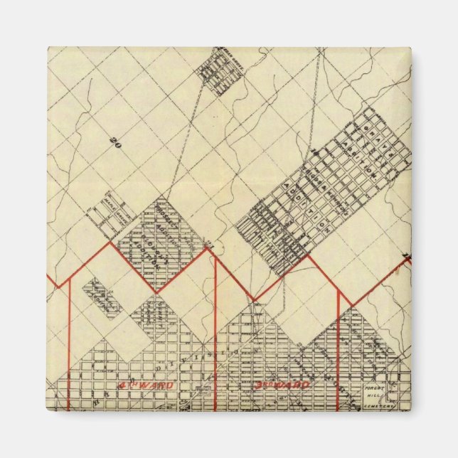 Íman Mapa de Contorno de Duluth e Suburbs (Frente)
