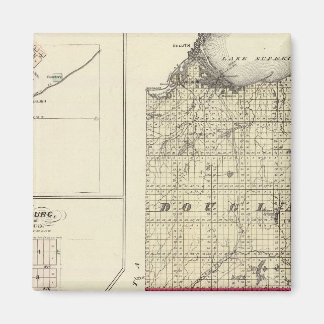 Íman Mapa de Douglas e de Burnett (Frente)