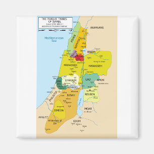 Íman Mapa de doze tribos de Israel entre 1200 e 1050