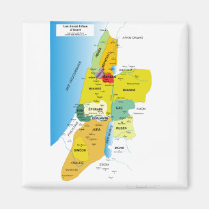 Íman Mapa de doze tribos de Israel entre 1200 e 1050 A
