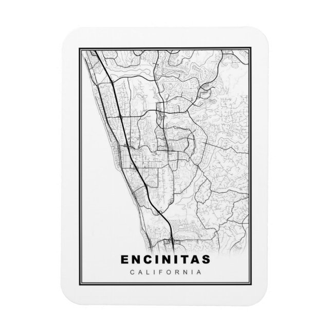 Íman Mapa de Encinitas (Vertical)