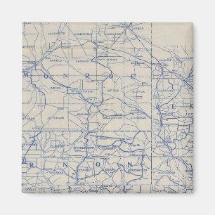 Íman Mapa de Estradas Bicicletas de Wisconsin