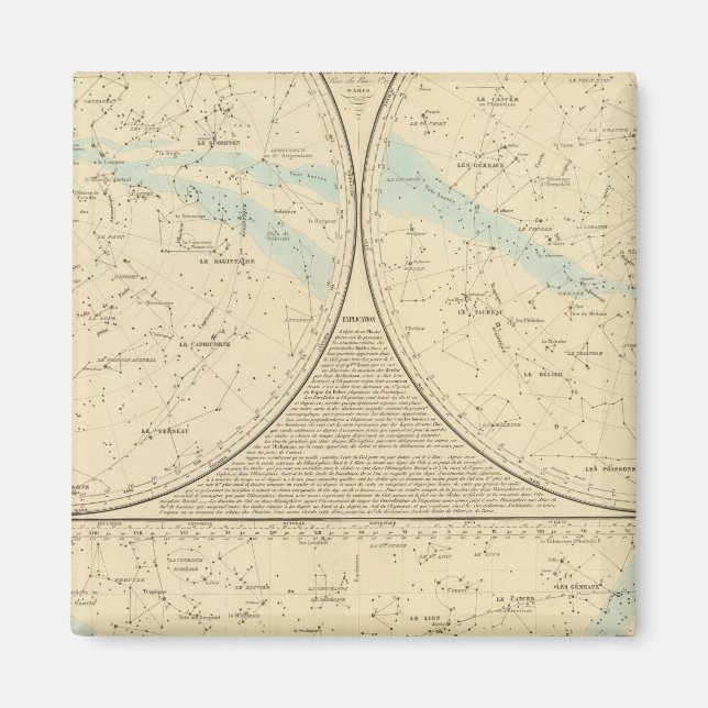 Íman Mapa de Estrelas Fixas (Frente)