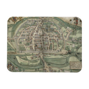 Íman Mapa de Exeter, de "Civitates Orbis Terrarum"