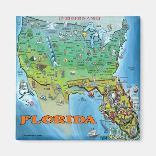 Íman Mapa de Florida EUA