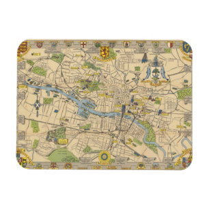 Íman Mapa de Glasgow, Inglaterra