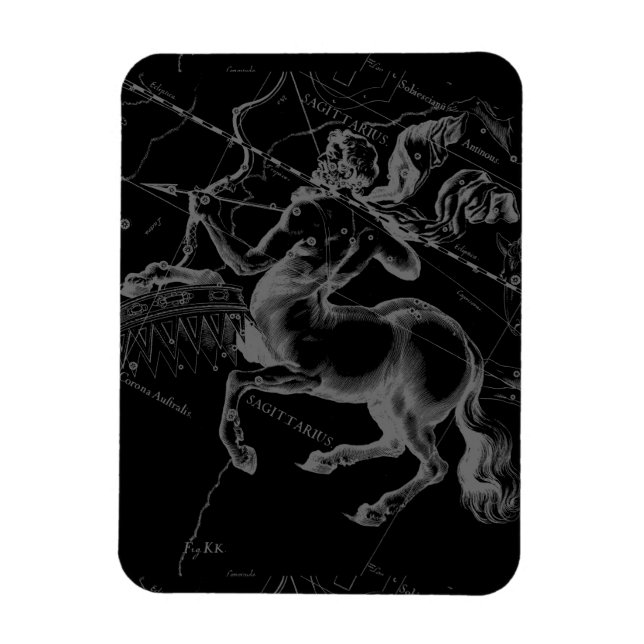 Íman Mapa de Hevelius da Constelação Sagitariana em Pre (Vertical)
