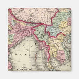 Íman Mapa de Hindoostan, Índia mais distante, China e